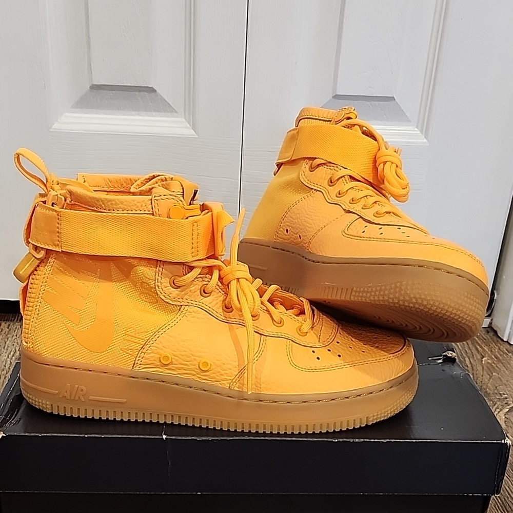 High-Top Orange Sneakers